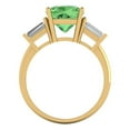thumbnail image 4 of Three-Stone Engagement Ring for Women - 3ct Simulated Green Diamond in 14K Yellow Gold Promise Ring, 4 of 6
