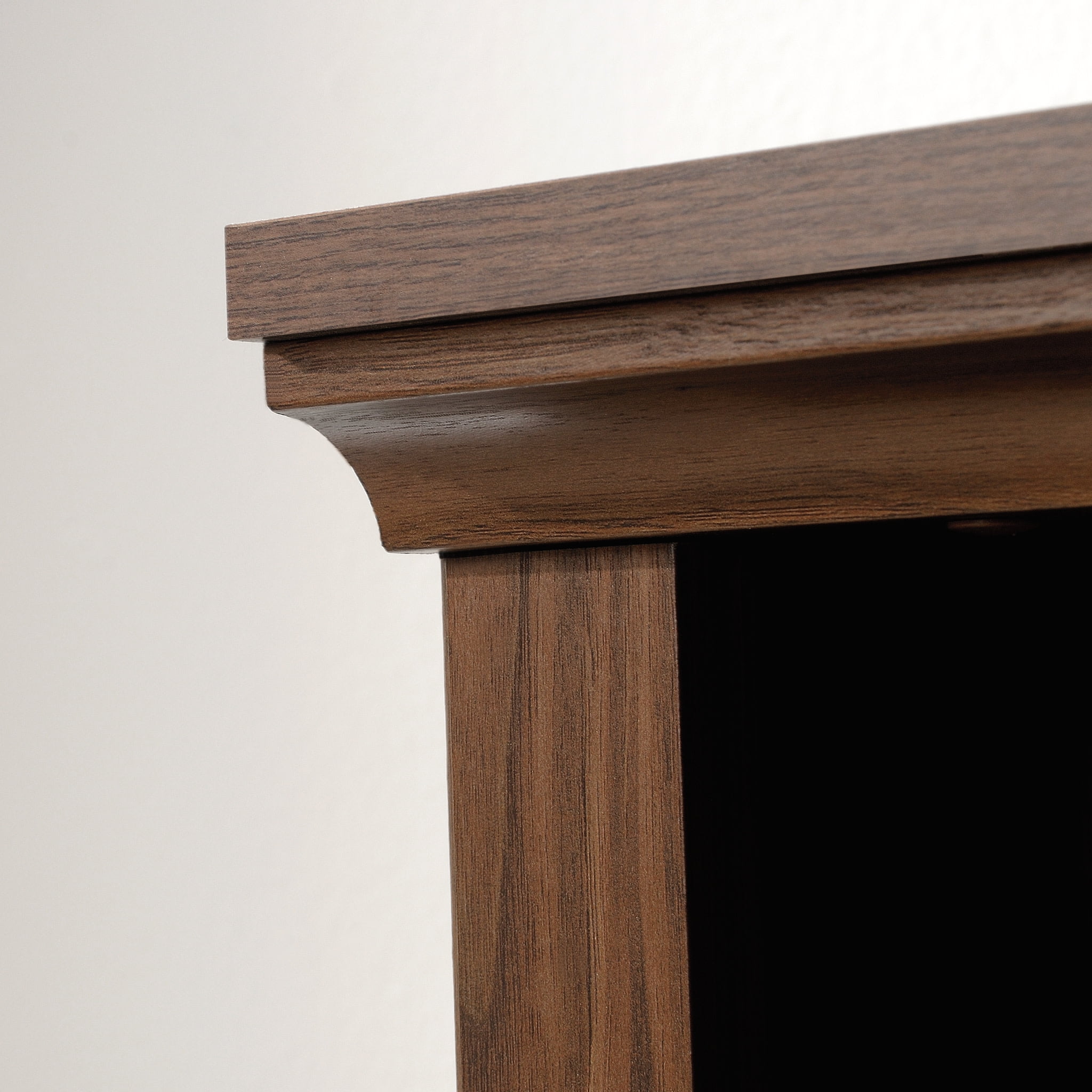 Sauder Engineered Wood 3-Shelf Bookcase in Grand Walnut Finish