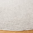 thumbnail image 3 of SAFAVIEH Lotus Leila Solid Area Rug, Light Grey/Ivory, 6'7" x 6'7" Round, 3 of 7
