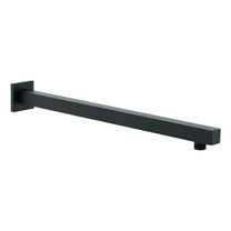 DAX Brass Square Shower Arm, 12", Matte Black