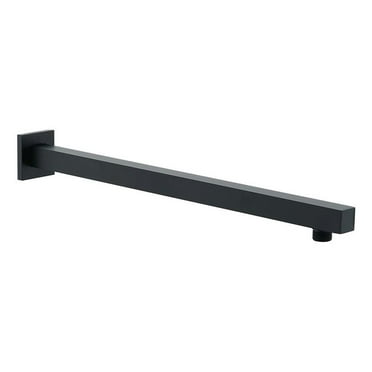 DAX Brass Square Shower Arm, 15", Matte Black