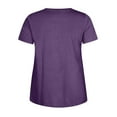 thumbnail image 3 of Plus Size Tops for Women Summer Casual Crew Neck Short Sleeve Oversized T-Shirts Loose Soft Solid Tee (XL, Purple), 3 of 5
