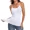 White, variant on Women's Camisole Tank Top with Built‑in Bra Non-Removable Pads, Adjustable Spaghetti Straps, Stretch Breathable Sleeveless Cami Shirt for Workout Daily Home