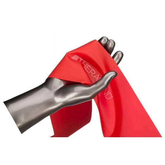 THERABAND Resistance Bands, 5 FT, Red, Medium Thickness, 3.7 LBS Resistance, Level 3