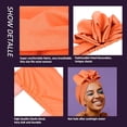 thumbnail image 5 of Stretch Turban Hats African Double Layered Headwraps Soft Pre-Tied Bonnet Hair Wrap Ruffles Turbans for Black Women, 5 of 7