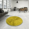 thumbnail image 3 of Ahgly Company Indoor Round Patterned Dark Golden Rod Brown Area Rugs, 3' Round, 3 of 6