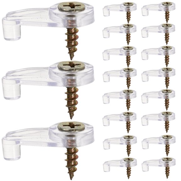 100 Pcs Mirror Nails Hanging Clips Kitchen Cabinets Cupboard Shelf Glass Retainer
