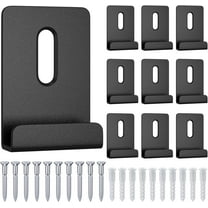 12Pcs Metal Mirror Clips Wide Channel Mirror Hanger Clip Kit Large Heavy Retainer Clips for Mirrors with Screw Mirror Hooks
