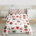 thumbnail image 2 of Homewish Merry Christmas Queen Comforter Set,Cute Xmas Gifts Bedding Sets,Santa Claus Xmas Reindeer Bedding Comforter Set For Girls Boys,Luxury Bedroom Decor Reversible,3 Pieces, 2 of 8