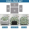 thumbnail image 6 of Xoenoiee White Flower Pattern Recliner Slipcovers with Arms 4 Pieces Lazyboy Recliner Chair Cover Non Slip Recliner Slip Covers for Recliner Chair with Pockets Furniture Protector for Living Room, 6 of 7
