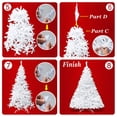 thumbnail image 5 of Strong Camel Classic Artificial Pine Christmas Tree With Metal Steel Base Stand, 6', White, 5 of 11