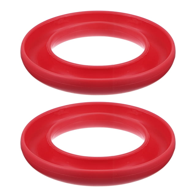 Unique Bargains Silicone Bobbins Ring Holder Metal or Plastic Sewing Machine Thread Spool Organizers, Red 2 Pack