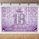 thumbnail image 3 of Fondo para fiesta de cumpleaños Liuwei número 18 globos purpurina dorada y negra, 3 of 5