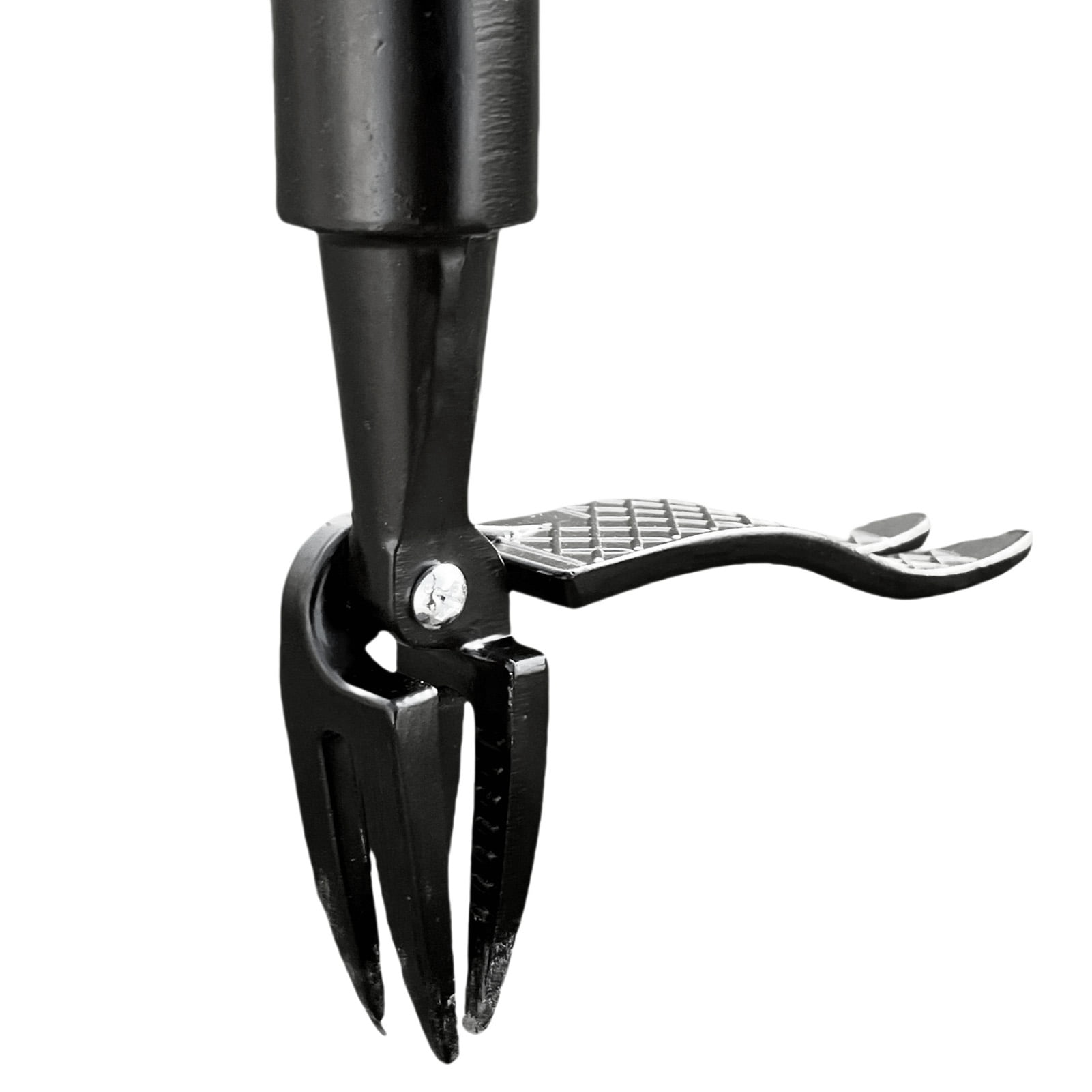 M Buder Stand Up Weed Puller 44 Inch / 111.7 cm Adjustable Handle, 4 Claw Stainless Steel Hand Weeding Tool for Garden Lawn Yard, Remove Weeds Without Bending Pulling or Kneeling