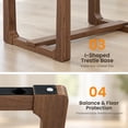 thumbnail image 2 of Leovanni 5pcs Dining Table Set, 59inch Rectangle Dining Table 4 Chairs, Walnut, 2 of 8
