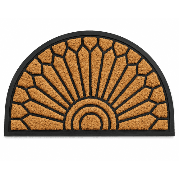 Tritex Rubber Molded Coir Brush Door Mat - Natural & Black - 18in. x 30in.