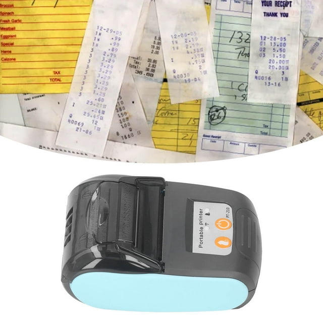 Mini Pocket Printer, Bluetooth Thermal Receipt Printer for IOS Android and Windows, 58mm Portable Small POS Personal Bill Printer for Restaurant Sales Retail