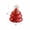 Red, variant on Christmas Decoration Sparkling Glass Tree with Gold Glitter Finish and Delicate Bow Top, Single Piece, Gold, for Party