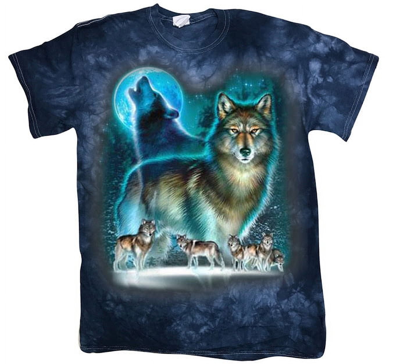 WOLF PACK 4X Cotton Wolves T-Shirt Blue Adult Men