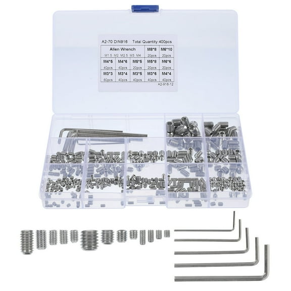 Baweave 1 Set Replacement Set Screw Assortment Bathroom Fixture Hex Screw Grub Screw