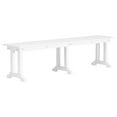 thumbnail image 2 of WestinTrends 65" Outdoor Dining Trestle Bench, All Weather Resistant hdpe Patio Seat, White, 2 of 9