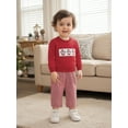 thumbnail image 5 of BemeyourBBs Toddler Boy Christmas Outfit Santa Long Sleeve Sweatshirt Plaid Pants, 5 of 8