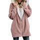 thumbnail image 1 of Sexy Dance chaqueta con capucha esponjosa para mujer, chaqueta de invierno de talla grande con cremallera completa, abrigos con capucha de lana frontal abierta, 1 of 1