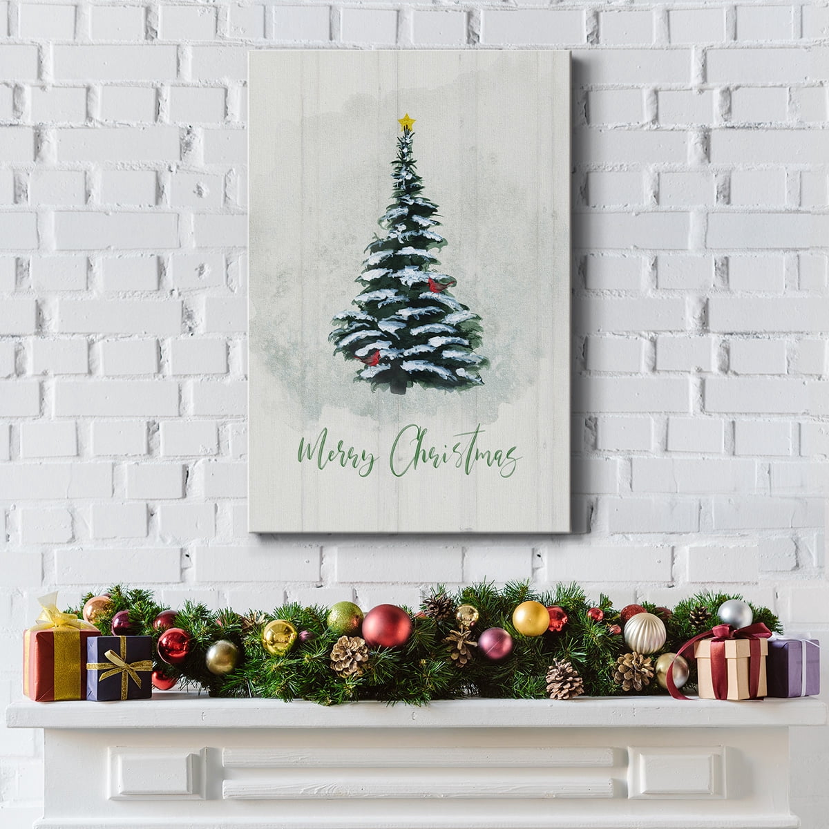 Winter Pine Christmas- Gallery Wrapped Canvas