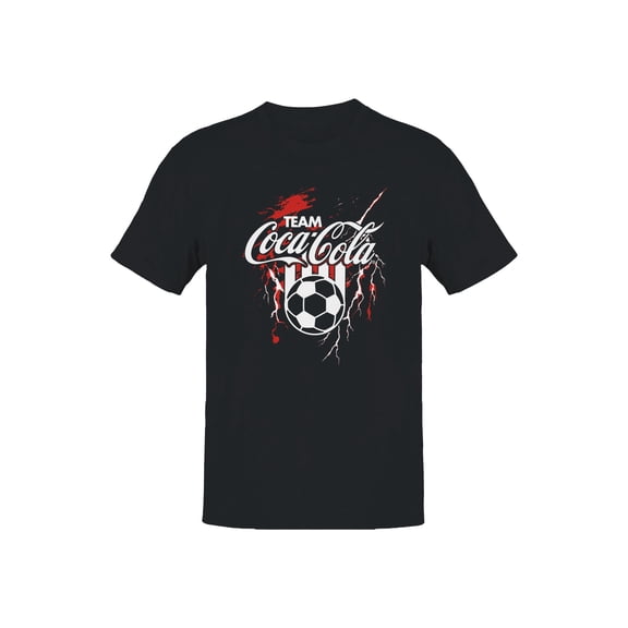 Officially Licensed Coca Cola Team Coca-Cola Soccer Splash Art Men's T-shirt