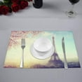 thumbnail image 2 of MKHERT Vintage Aerial View of Paris Cityscape with Eiffel Tower at Sunset Placemats Table Mats for Dining Room Kitchen Table Decoration 12x18 inch,Set of 4, 2 of 4