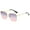 Grey and pink, variant on Womens Fashion Glasses for Summer Trendy UV400 Protection Sunglasses Half Metal Frame and Two Tone Gradient PC Lens Sun Glasses