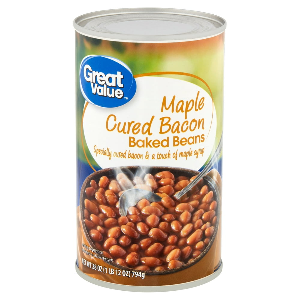 Great Value Maple Cured Bacon Baked Beans, 28 Oz