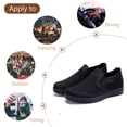 thumbnail image 4 of Mens Loafers Casual Shoes Lightweight Canvas Walking Shoes Breathable Soft Sole Work Shoes Non-slip Driving Shoes Black 6.5 UK, 4 of 7