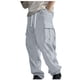 thumbnail image 2 of Pantalones largos para hombre, de lino y cintura elástica, transpirables, cómodos, suaves, con bolsillos cargo, informales., 2 of 7