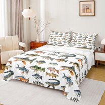 Castle Fairy Female Men Fishing And Hunting Queen Sheet Sets,Fish Animal Bed Set