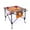 Orange, variant on Creative Outdoor Portable Adjustable Height Camping Folding Picnic Table Lightweight with Cup Holder, Wine Glass Holder Carrying Bag Beach Tables for Barbecue and Fishing, 29” - Orange