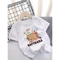 thumbnail image 1 of Camiseta informal de manga corta para niña, 95 % algodón, con estampado de capibara, ligera y transpirable, ideal para el verano., 1 of 5