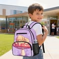 thumbnail image 3 of Pzuqiu Purple Sleeping Puppy 13.5 Inch Kids School Backpack Water-Resistant Padded Breathable Straps Lightweight Preschool Bag for Toddler Girls Boys Kindergarten Daycare, 3 of 7