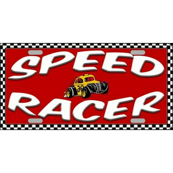 Speed Racer Novelty Vanity License Plate Tag