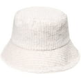 thumbnail image 5 of CoCopeaunts Bucket Hats Fashion Europe America Versatile Thickened Plush Solid Stripe Warm Fisherman's Hat for Men and Women, 5 of 8