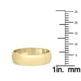 thumbnail image 4 of SZUL Women's 5mm Domed Wedding Band in 14K Yellow Gold, 4 of 8
