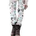thumbnail image 3 of QATAINLAV Women's Valentine Day Leggings Novelty Heart Graphic Print Tight Yoga Pants Casual Elastic High Waisted Tummy Control Sport Leggings Multicolor M on Sale Clearance, 3 of 6