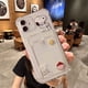 thumbnail image 3 of Funda con tarjetero para iPhone 16 Pro Max 11 12 13 14 15 Pro Max 12 13 Mini 16 Plus XR con diseño de astronauta Snoopy Charlie Brown, 3 of 5