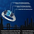 thumbnail image 2 of Gem Stone King 2.61 Cttw Swiss Blue Topaz and Blue Sapphire Filigree Style 3 Stone Ring for Women | 925 Sterling Silver | Oval 8X6MM and 6X4MM (Size 6), 2 of 6