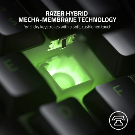 Razer - Ornata V2 Full-size Wired Mecha-Membrane Gaming Keyboard with Chroma RGB Backlighting - Black