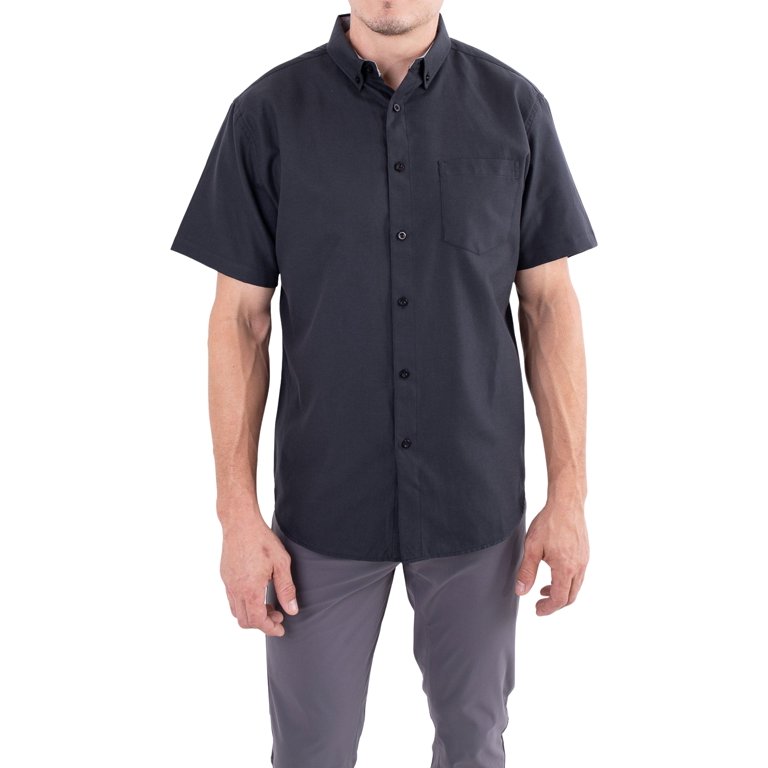 Visive Mens Big & Tall Dress Shirt 2-Pack - Oxford Short Sleeve Button Down - Modern Fit - Breathable Material - Variety of Colors - Perfect for