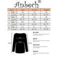 thumbnail image 4 of Anbech Lace Stitching Women Shirt V Neck Lace Chiffon Blouse Long Sleeve Loose Pullover Top, 4 of 5