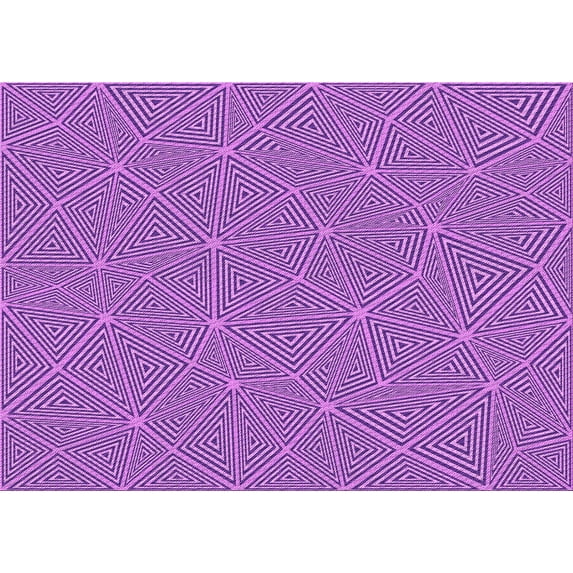 Ahgly Company Machine Washable Indoor Rectangle Transitional Violet Purple Area Rugs, 4' x 6'