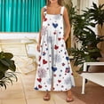 thumbnail image 4 of Iaqnaocc 4th of July Jumpsuits for Women Independence Day American Flag Stars Sleeveless Jumpsuits Rompers Loose Fit Adjustable Strap Jumpsuits 1776-2026 Trendy Wide Leg Jumpers Blue S, 4 of 5