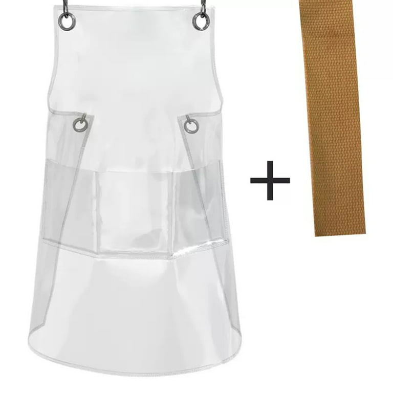 Zexumo Apron - Transparent Apron for Hair Stylist, Adjustable Straps  Transparent Waterproof Apron, Keeps You Clean and Dry Barber Iron and Dyer  